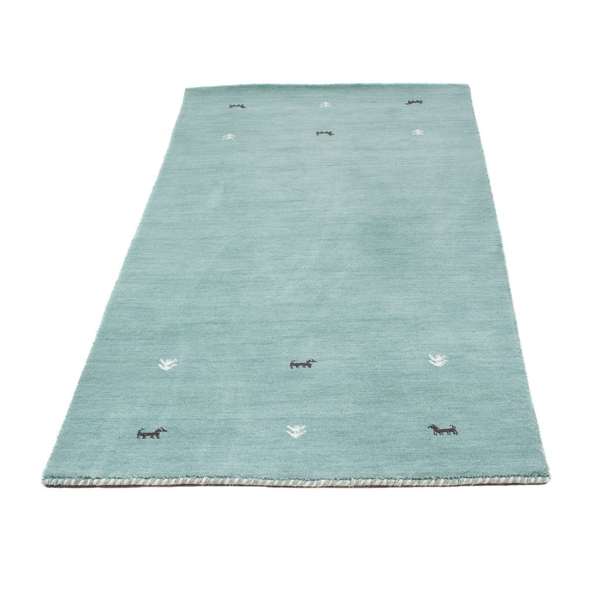 Tappeto corsia Tappeto Gabbeh - Softy - 200 x 75 cm - blu chiaro
