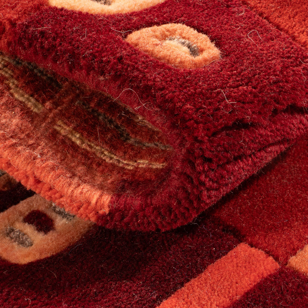 Tappeto Nepal - 90 x 60 cm - rosso