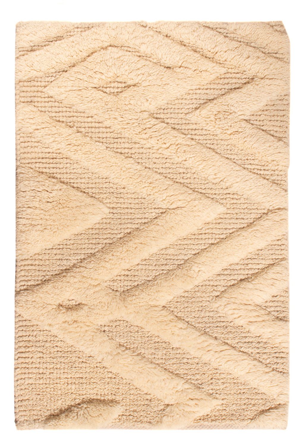 Tappeto di lana - 90 x 60 cm - beige chiaro