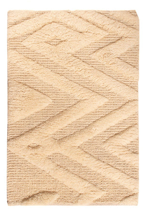 Tappeto di lana - 90 x 60 cm - beige chiaro