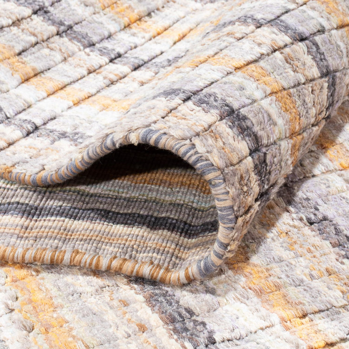 Tappeto in viscosa - 184 x 121 cm - beige
