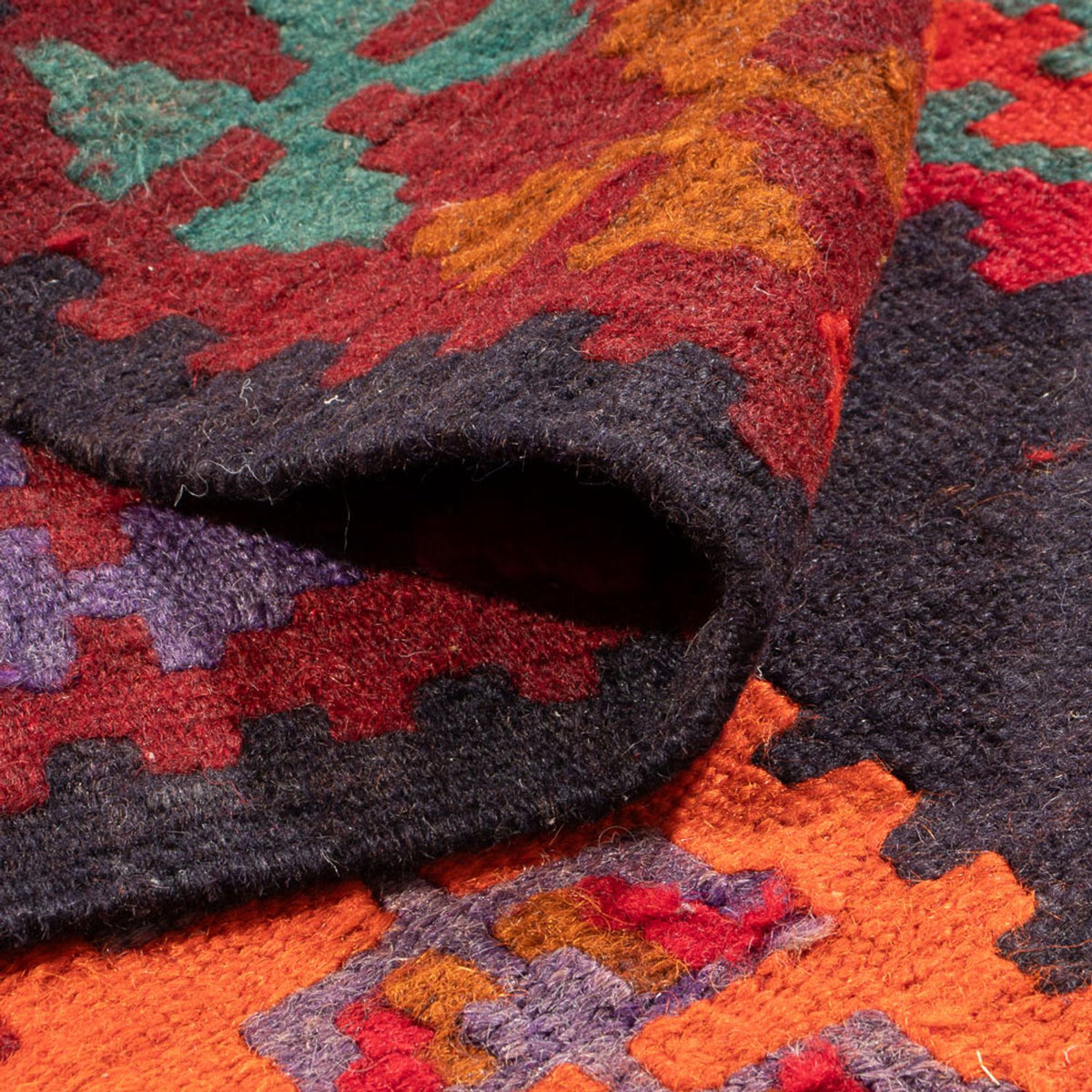 Tappeto corsia Tappeto Kelim - Vecchio - 385 x 145 cm - multicolore