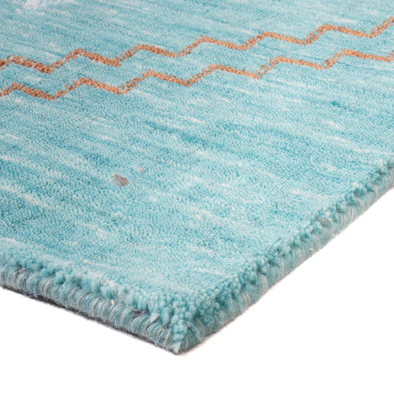 Tappeto Gabbeh - Loribaft Softy - 102 x 62 cm - blu chiaro