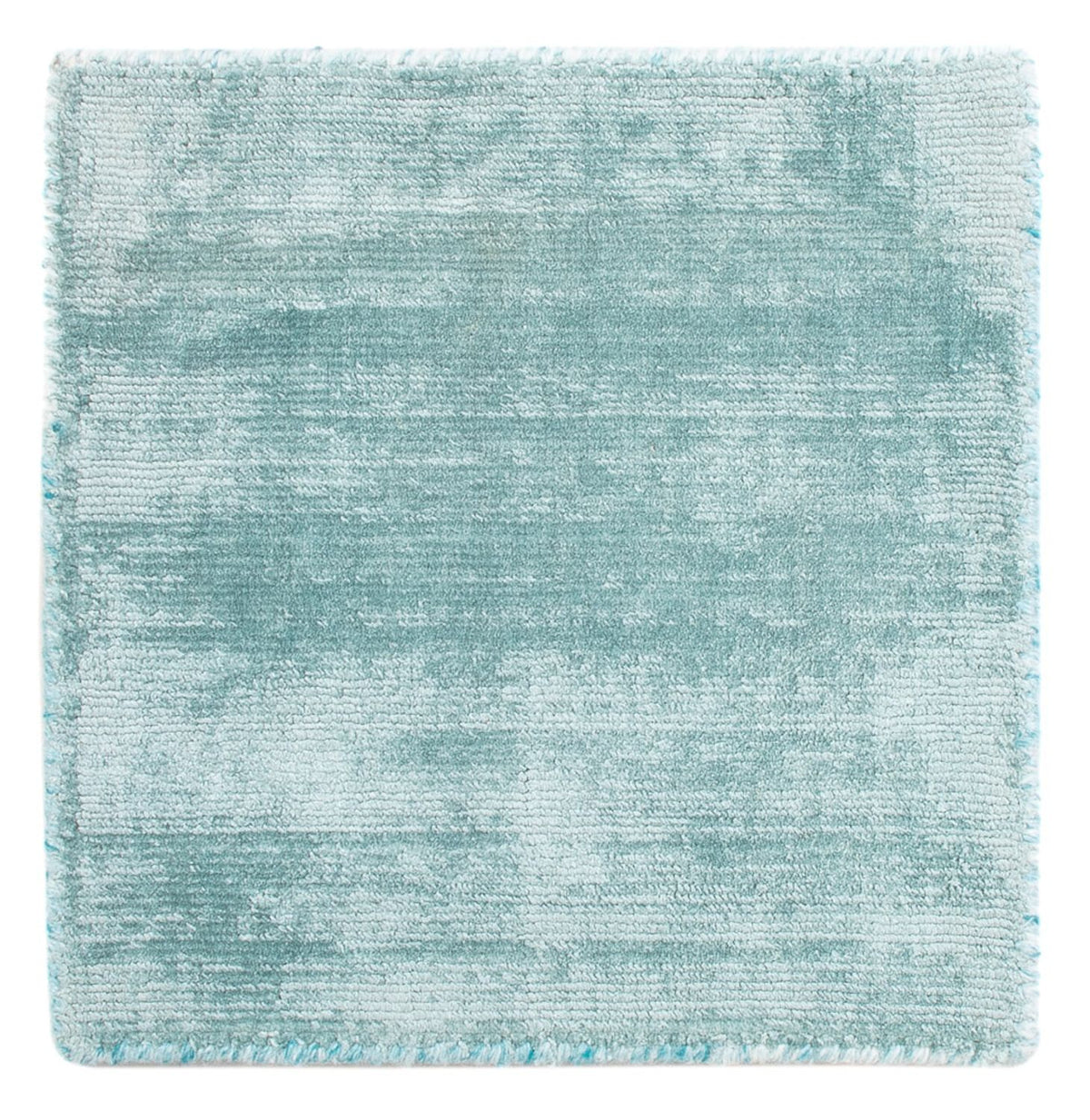 Tappeto in viscosa quadrato - 30 x 30 cm - blu chiaro