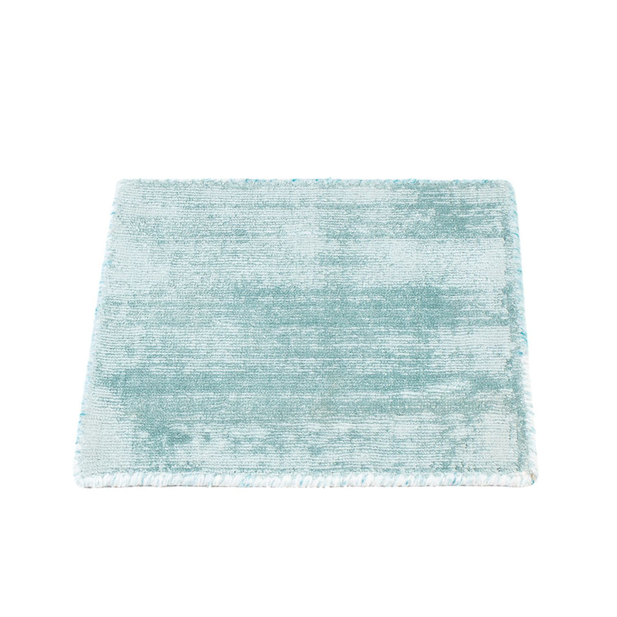 Tappeto in viscosa quadrato - 30 x 30 cm - blu chiaro