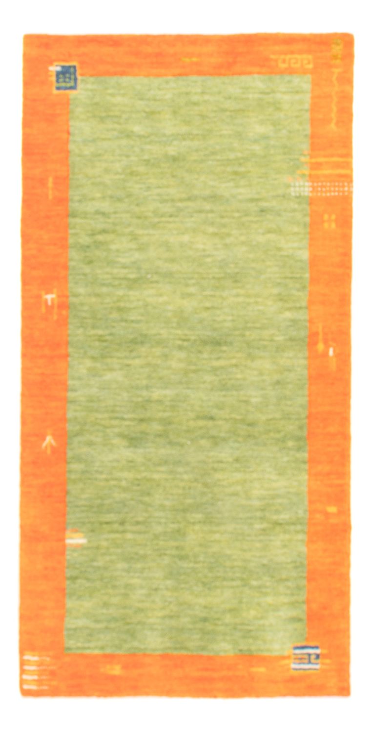 Tappeto Gabbeh - Indus - 140 x 70 cm - verde chiaro