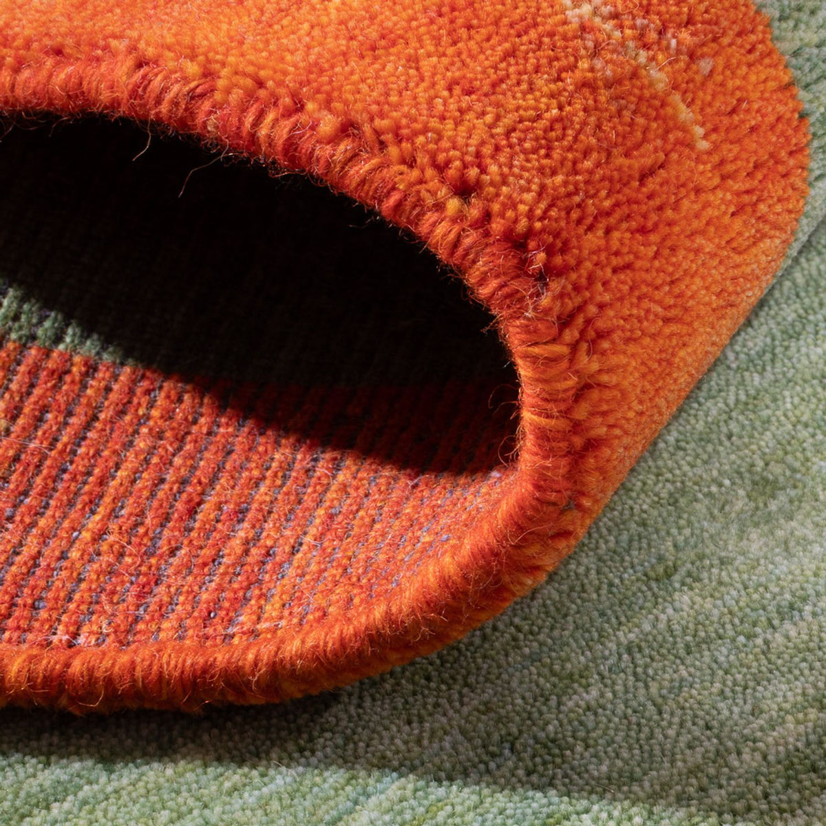 Tappeto Gabbeh - Indus - 140 x 70 cm - verde chiaro