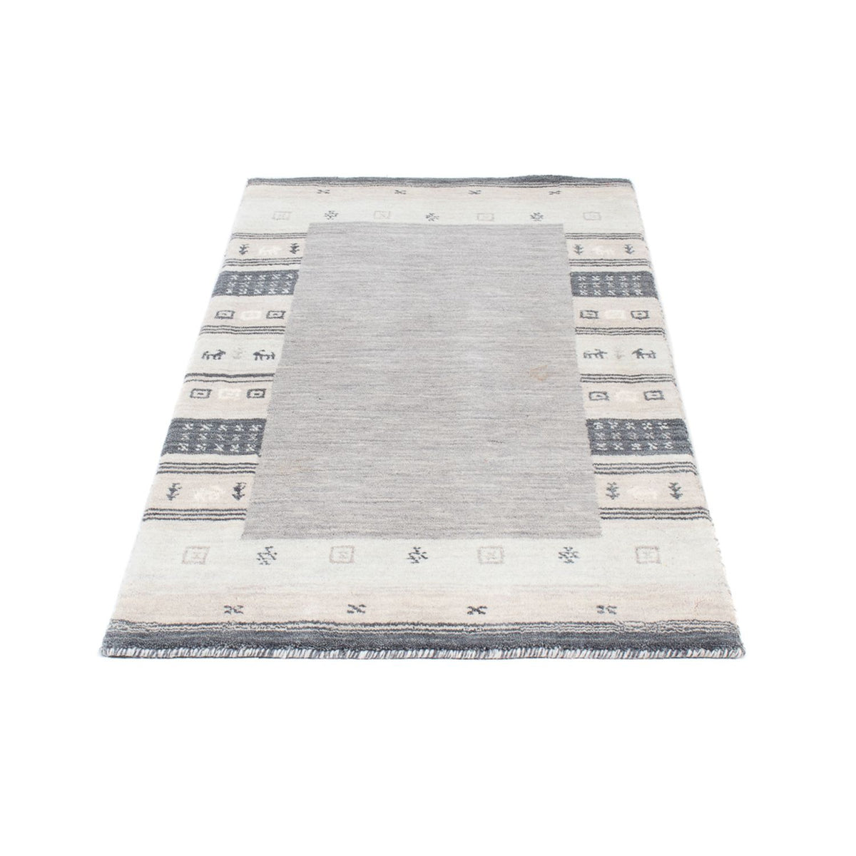 Tappeto Gabbeh - Indus - 145 x 70 cm - grigio chiaro