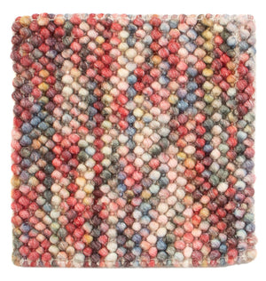 Tappeto di lana quadrato  - 32 x 32 cm - multicolore