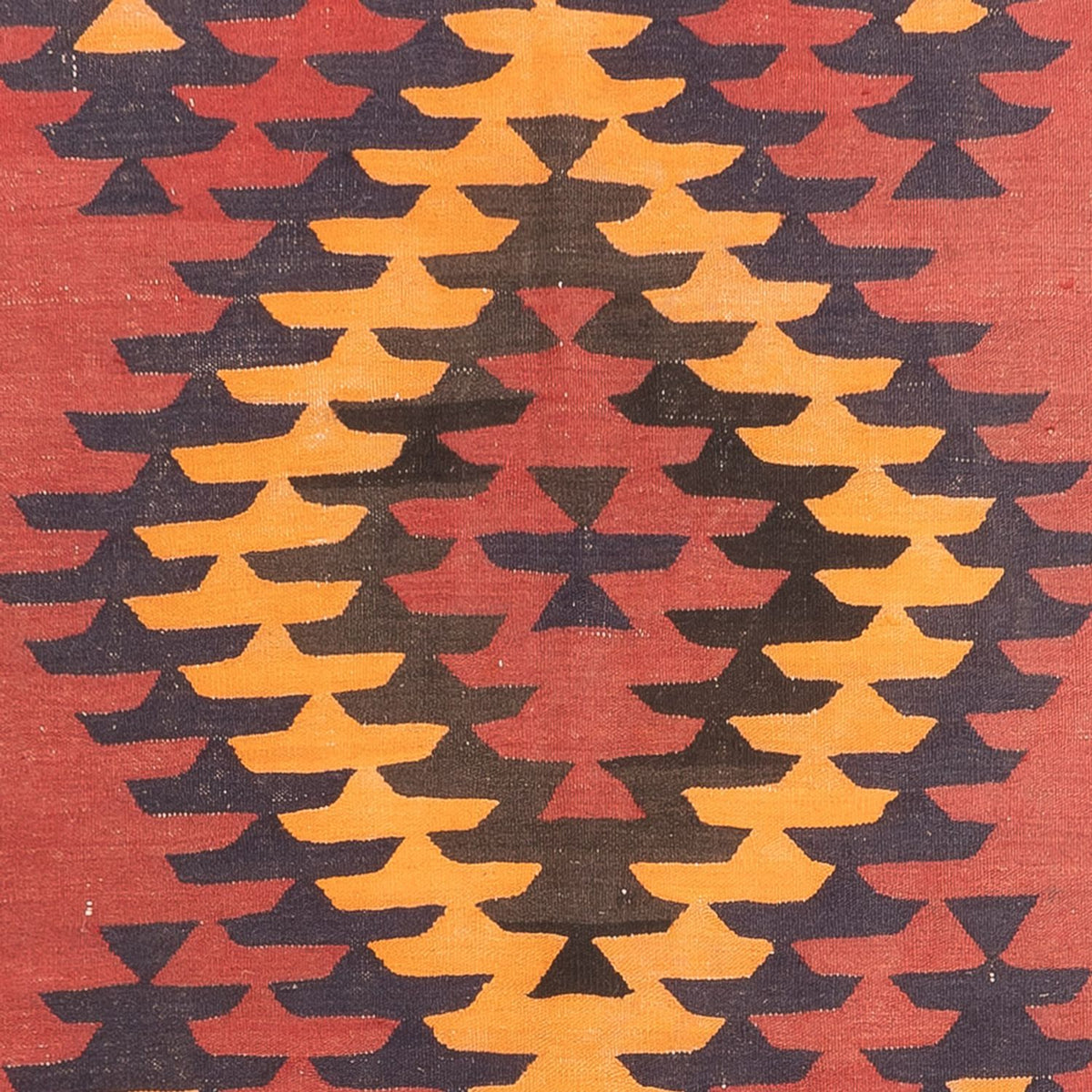 Tappeto corsia Tappeto Kelim - Vecchio - 423 x 140 cm - rosso scuro