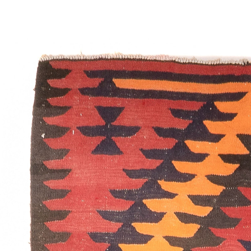 Tappeto corsia Tappeto Kelim - Vecchio - 423 x 140 cm - rosso scuro