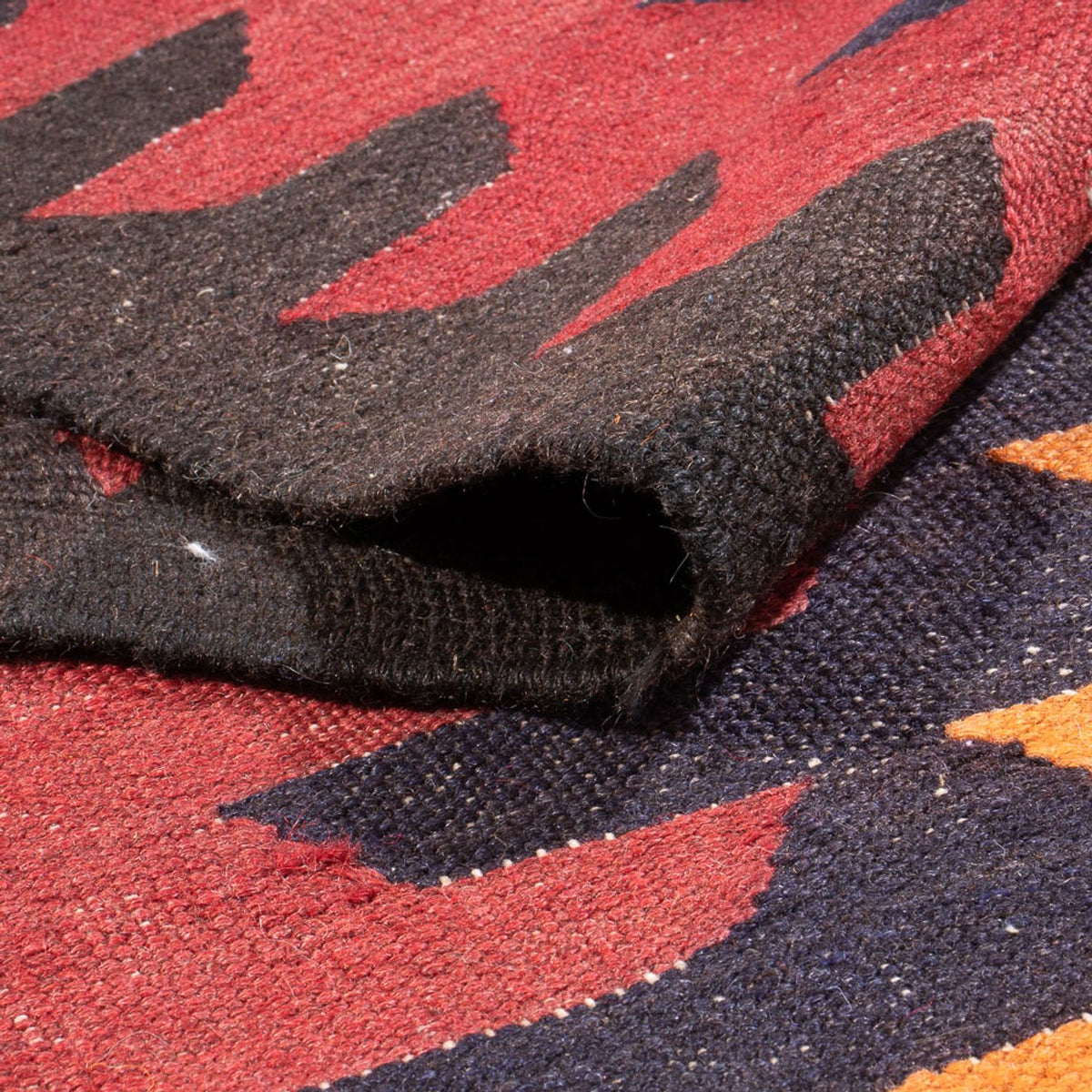 Tappeto corsia Tappeto Kelim - Vecchio - 423 x 140 cm - rosso scuro