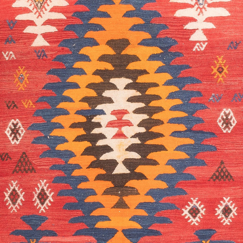 Tappeto corsia Tappeto Kelim - Vecchio - 430 x 155 cm - rosso