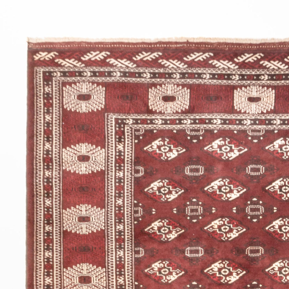 Tappeto Turkaman - 380 x 260 cm - rosso scuro