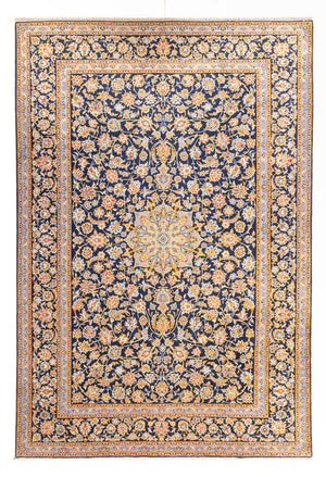 Tappeto Persero - Keshan - 402 x 288 cm - blu scuro