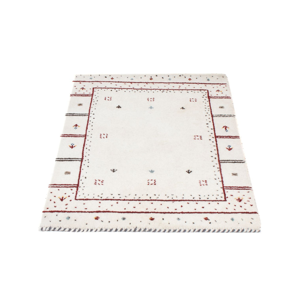 Tappeto Gabbeh - Loribaft Softy - 90 x 60 cm - grigio chiaro