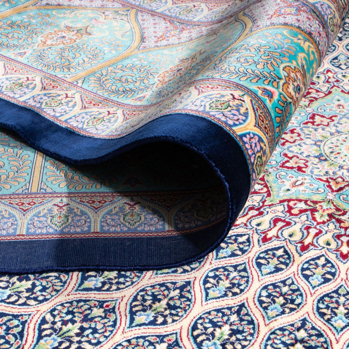Tappeto Persero - Ghom - 300 x 200 cm - blu scuro