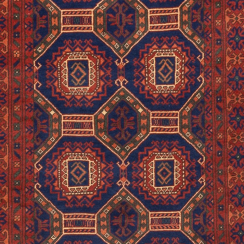Tappeto corsia Tappeto afgano - 394 x 80 cm - rosso scuro
