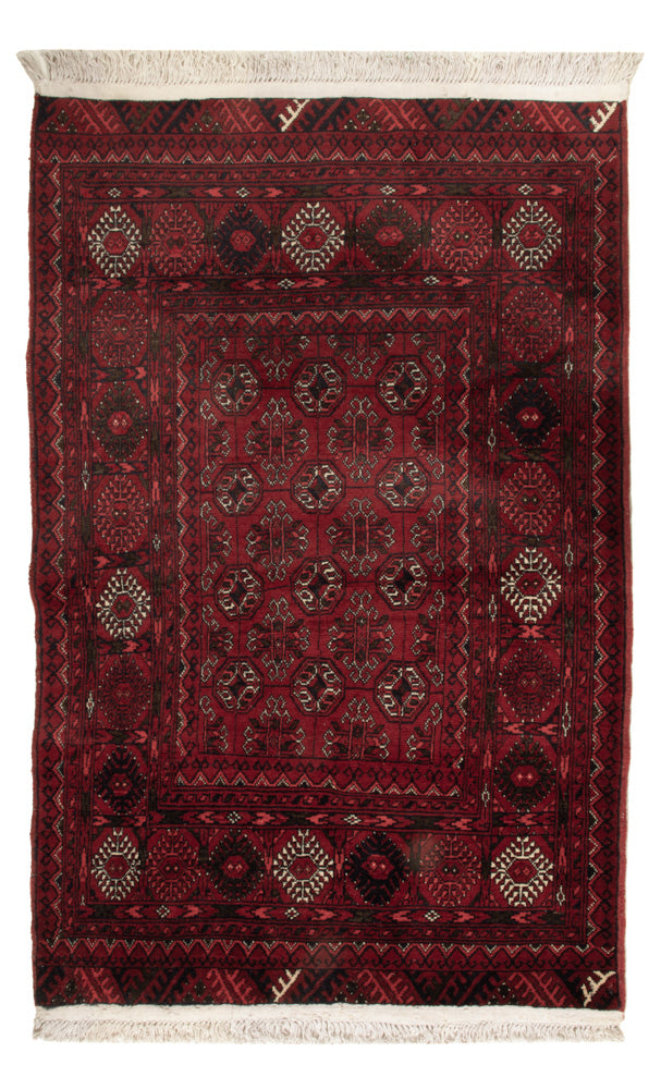 Tappeto afgano - 119 x 77 cm - rosso scuro