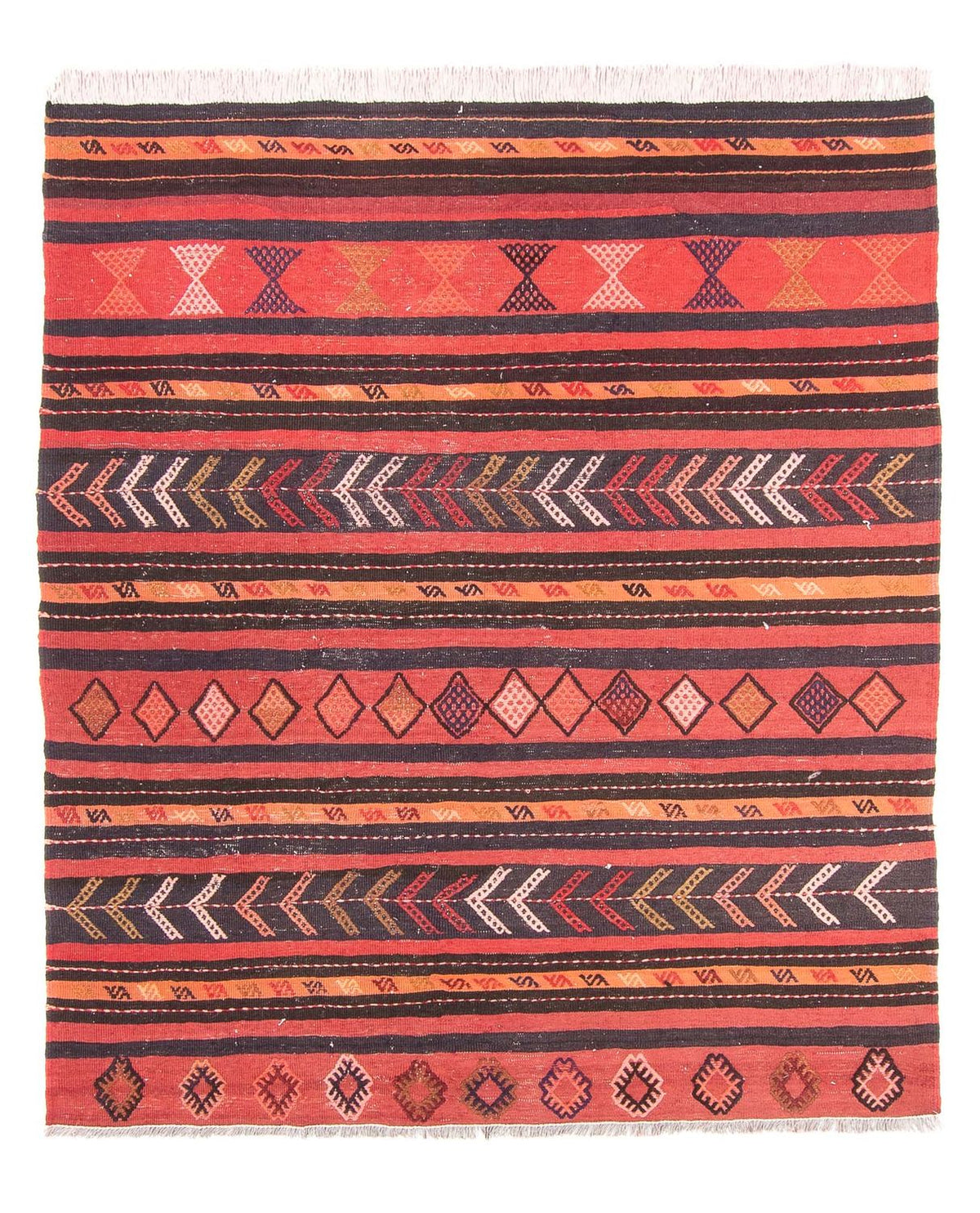 Tappeto Kelim - Vecchio - 190 x 160 cm - multicolore