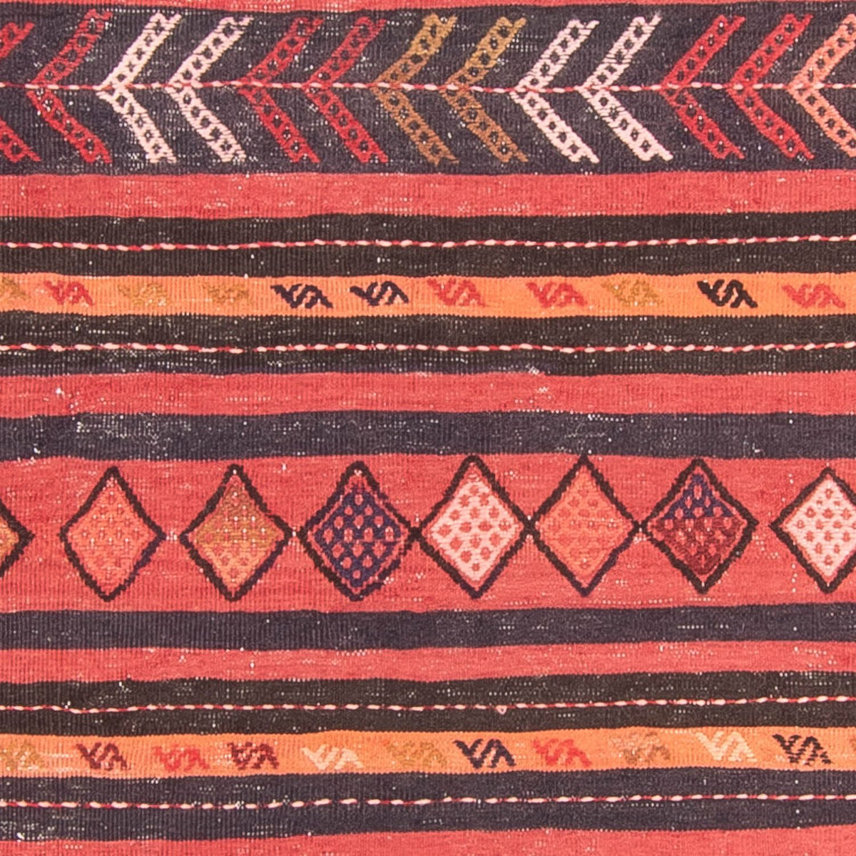 Tappeto Kelim - Vecchio - 190 x 160 cm - multicolore