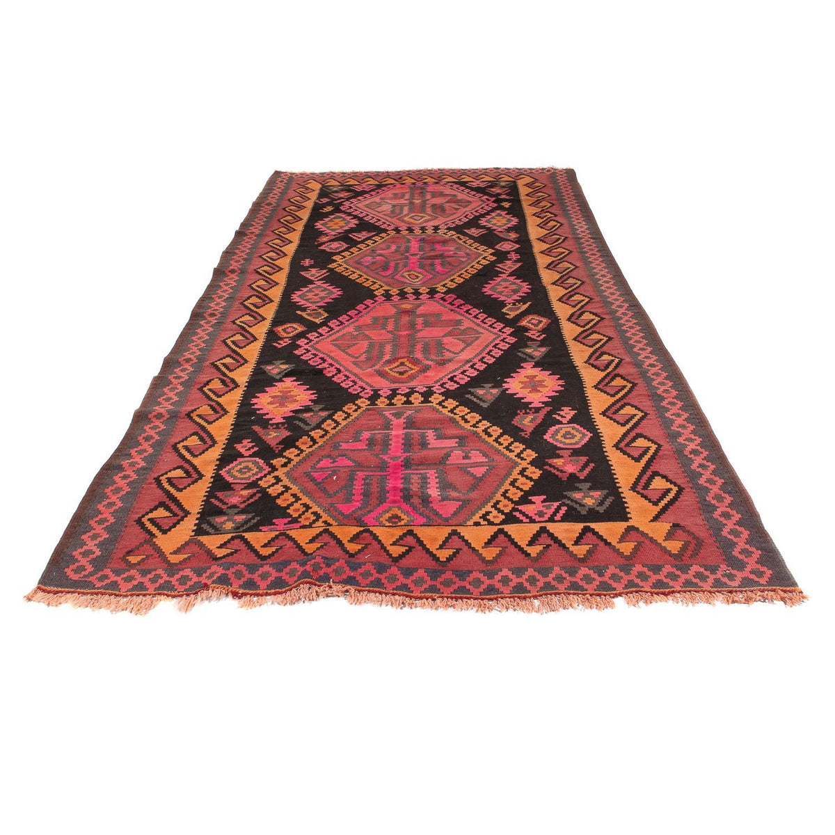 Tappeto corsia Tappeto Kelim - Vecchio - 330 x 160 cm - multicolore