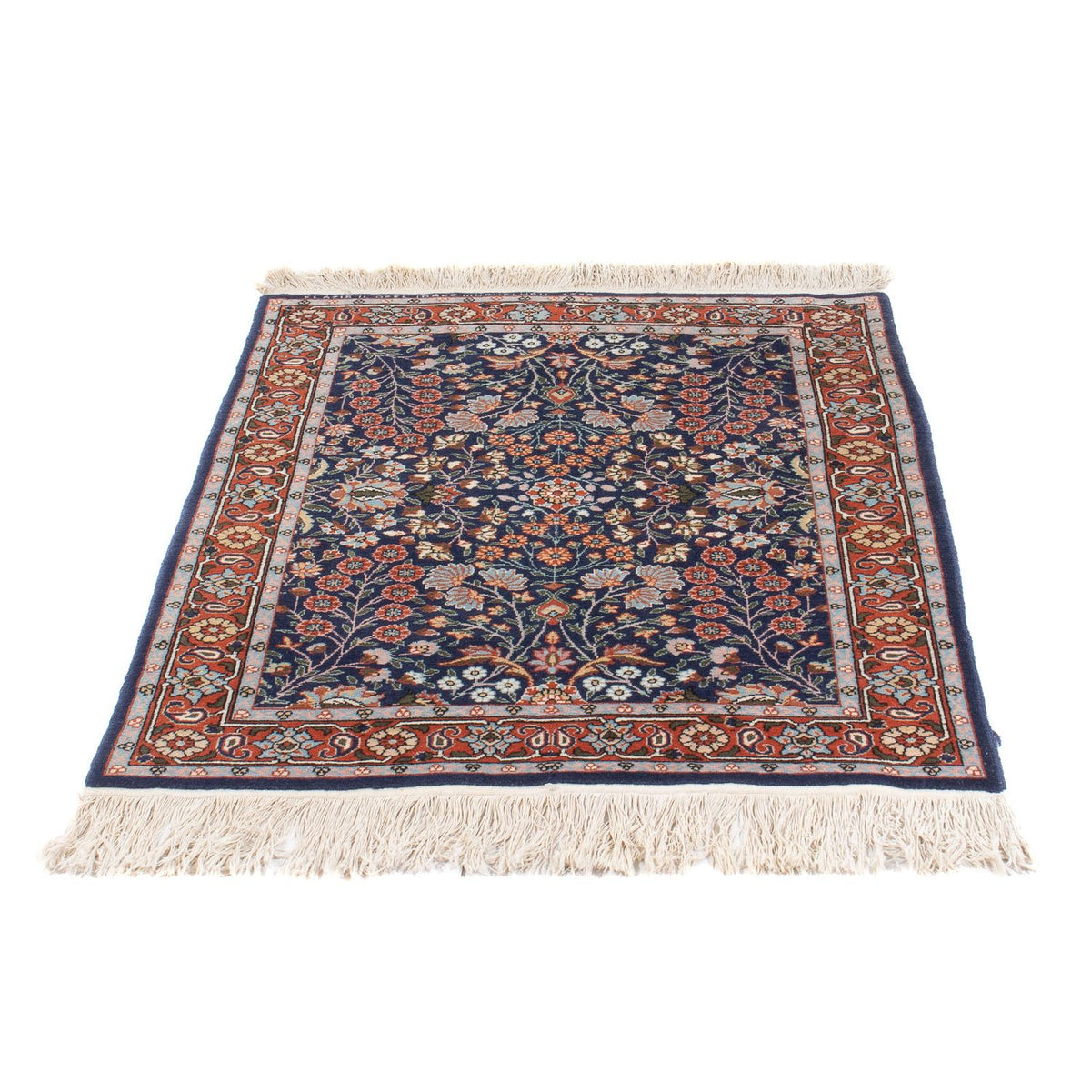 Tappeto orientale - Hereke - 107 x 82 cm - blu scuro