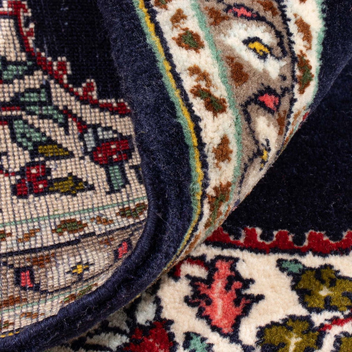 Tappeto Persero - Tabriz - Reale - 96 x 76 cm - blu scuro