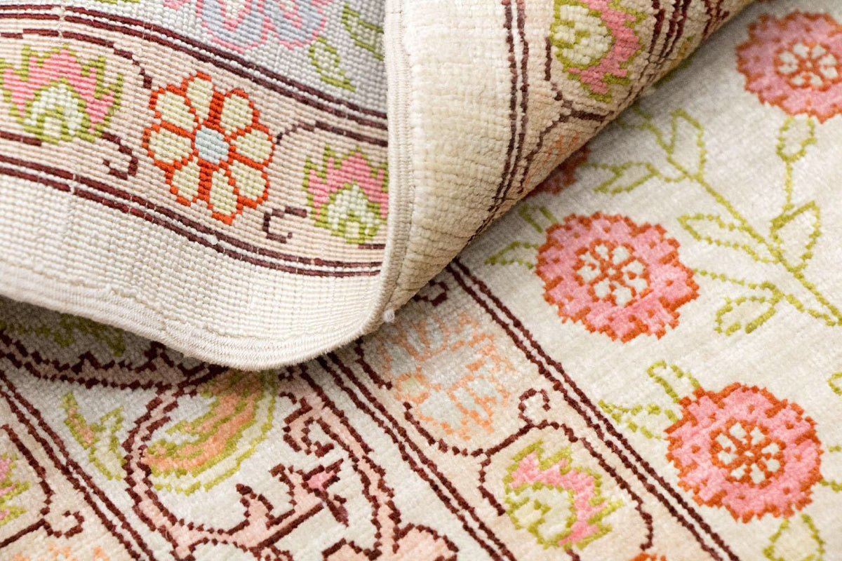Tappeto di seta - Seta Hereke - Premio - 100 x 64 cm - beige