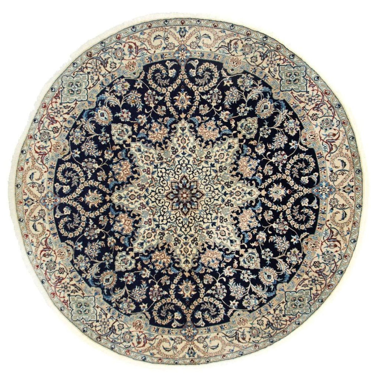 Tappeto Persero - Nain - Reale rotondo - 210 x 210 cm - blu scuro