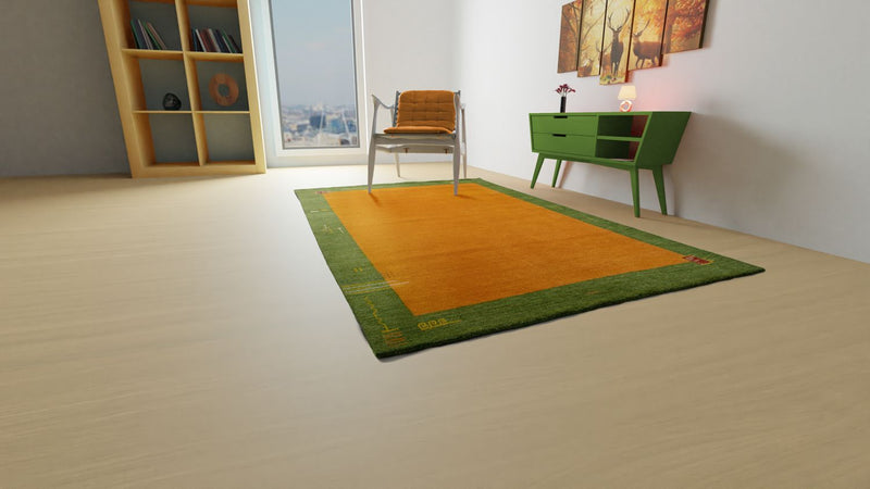 Tappeto Gabbeh - Indus - 300 x 250 cm - arancione