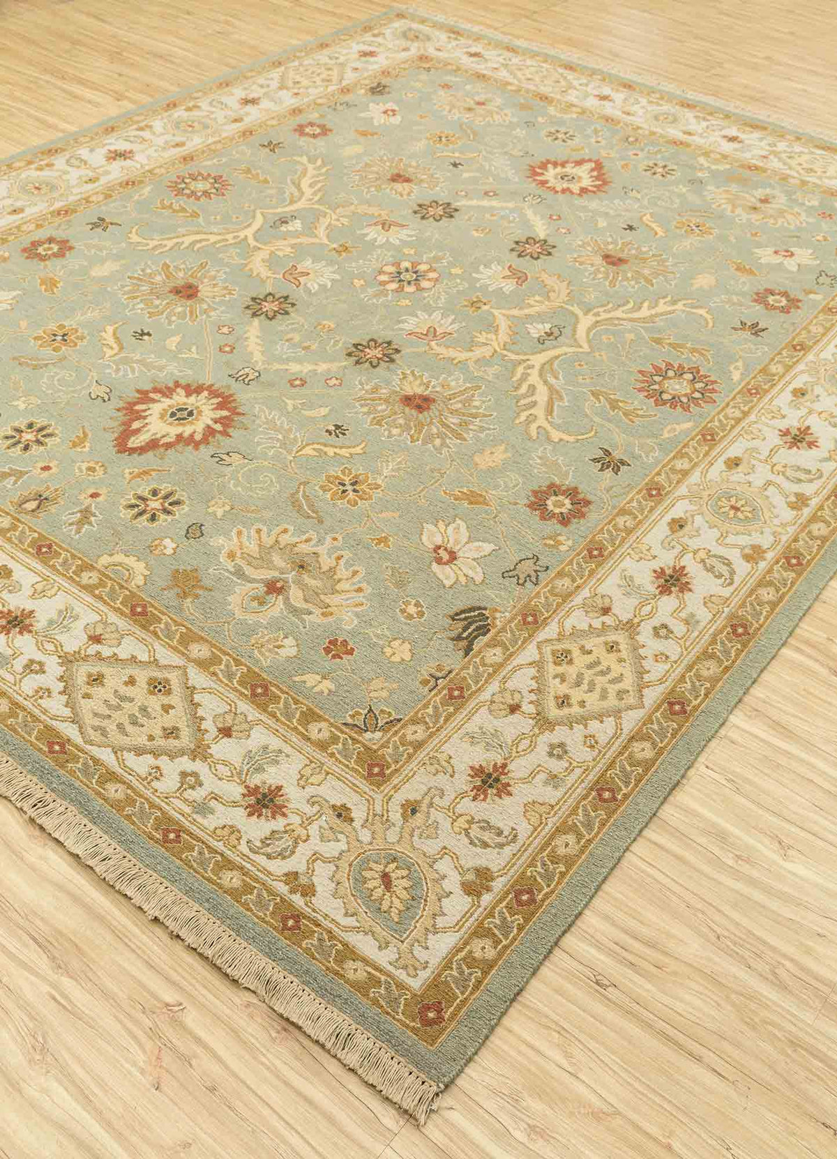 Tappeto corsia Tappeto di lana - 270 x 90 cm - verde menta