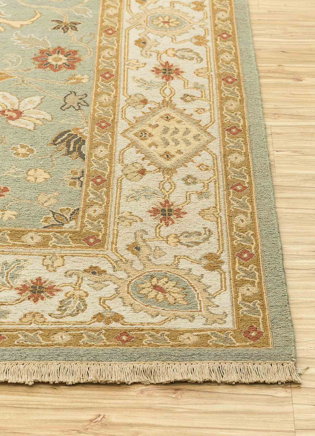 Tappeto corsia Tappeto di lana - 270 x 90 cm - verde menta