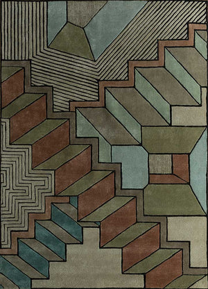 Tappeto di lana - 240 x 180 cm - verde