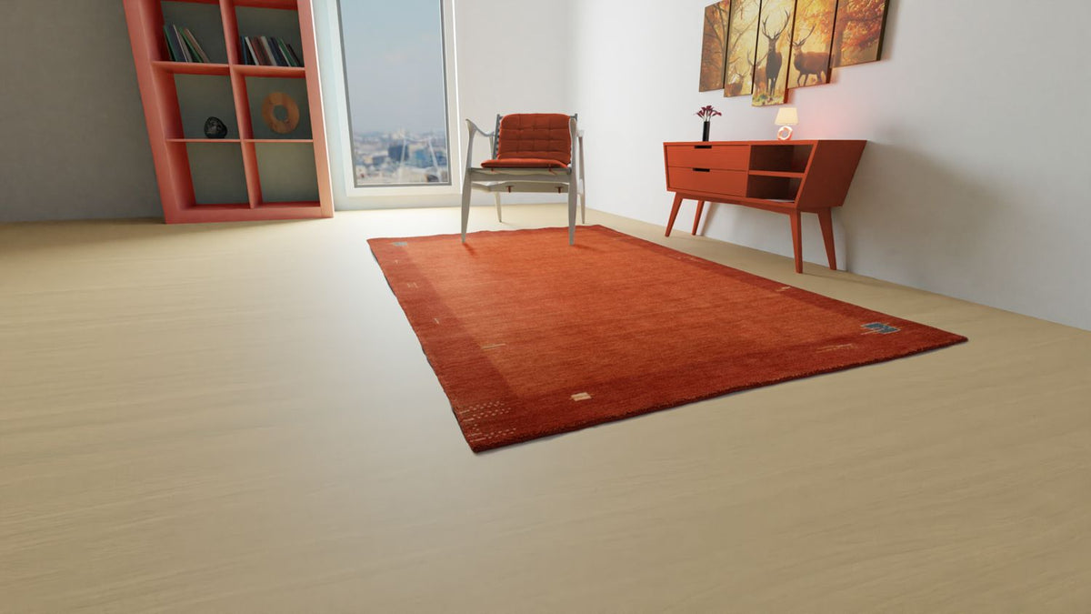 Tappeto Gabbeh - Indus - 180 x 120 cm - rosso