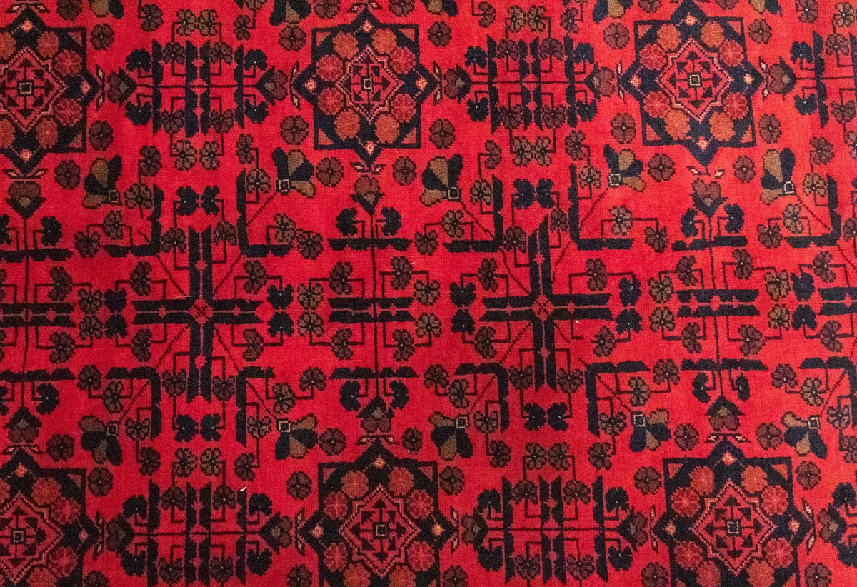 Tappeto afgano - Kunduz - 299 x 200 cm - rosso