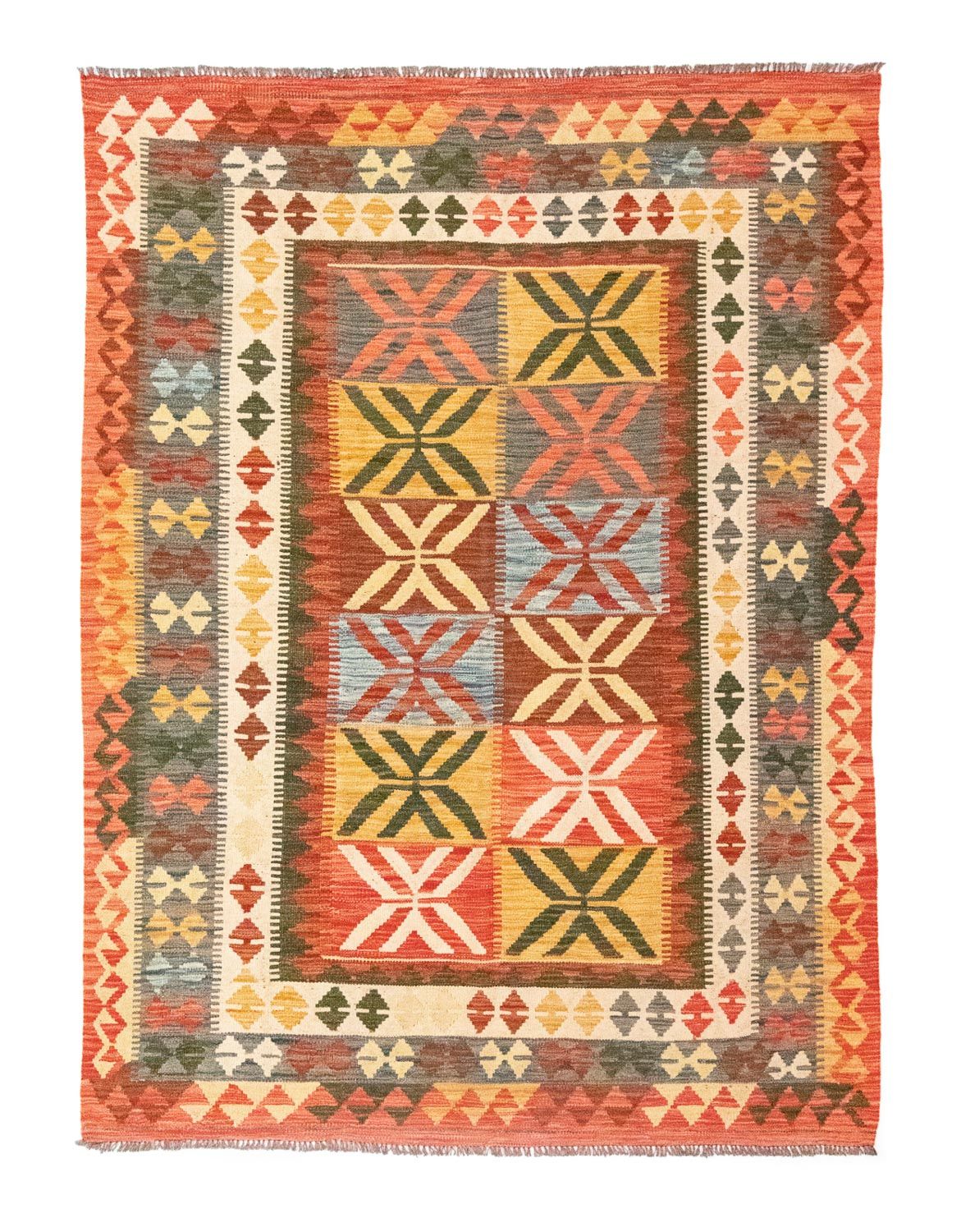 Tappeto Kelim - Orientale - 205 x 150 cm - arancione