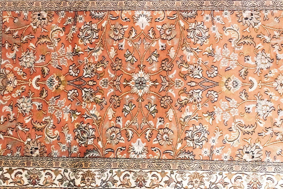 Tappeto di seta - Seta del Kashmir - 122 x 76 cm - arancione