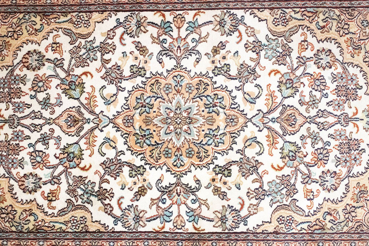 Tappeto di seta - Seta del Kashmir - 125 x 80 cm - beige