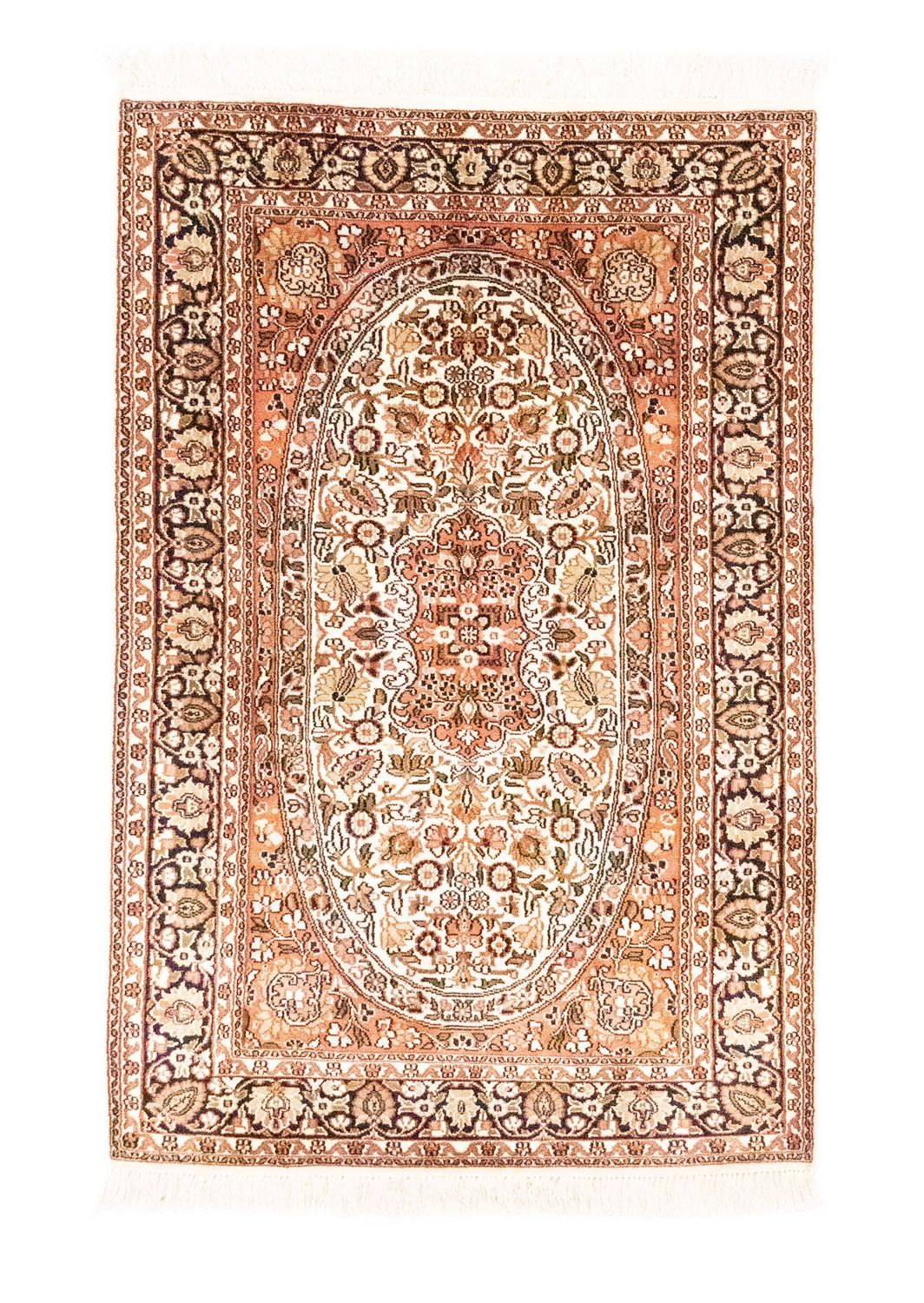 Tappeto di seta - Seta del Kashmir - 125 x 83 cm - arancione