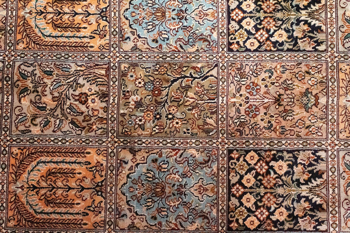 Tappeto di seta - Seta del Kashmir - 135 x 78 cm - multicolore