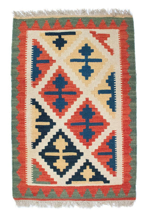 Tappeto Kelim - Orientale - 93 x 61 cm - arancione