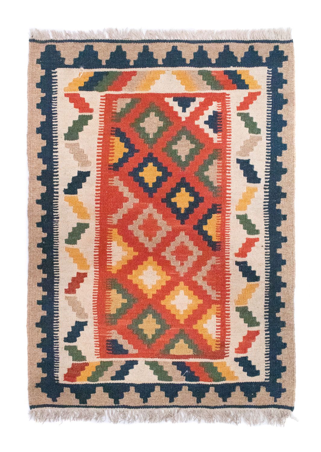 Tappeto Kelim - Orientale - 91 x 66 cm - arancione