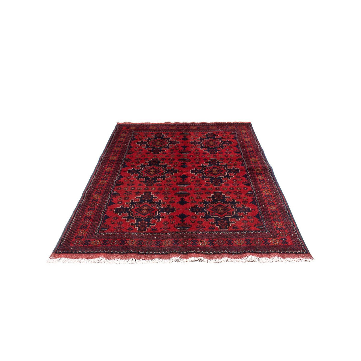 Tappeto afgano - Kunduz - 192 x 128 cm - rosso scuro