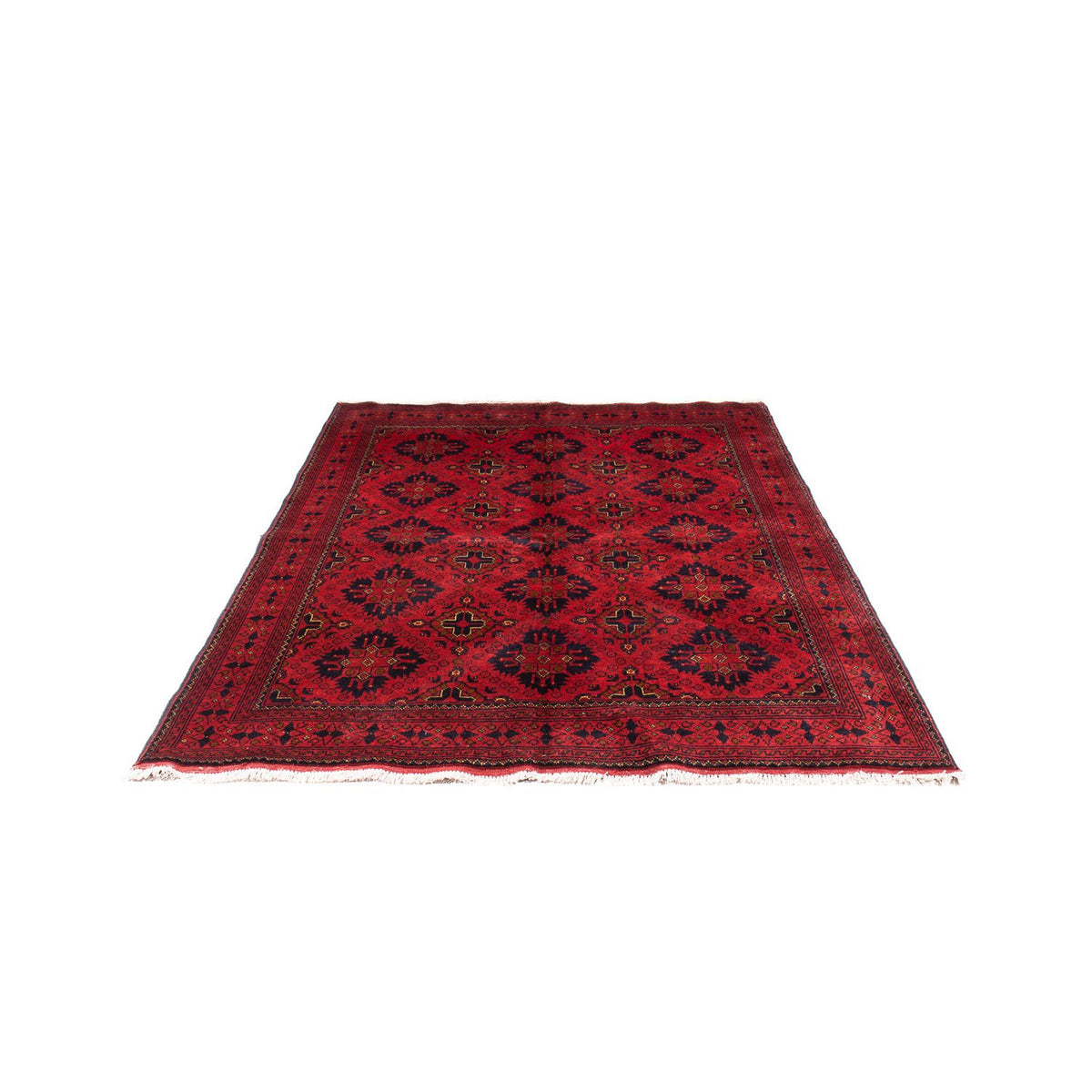Tappeto afgano - Kunduz - 200 x 156 cm - rosso scuro