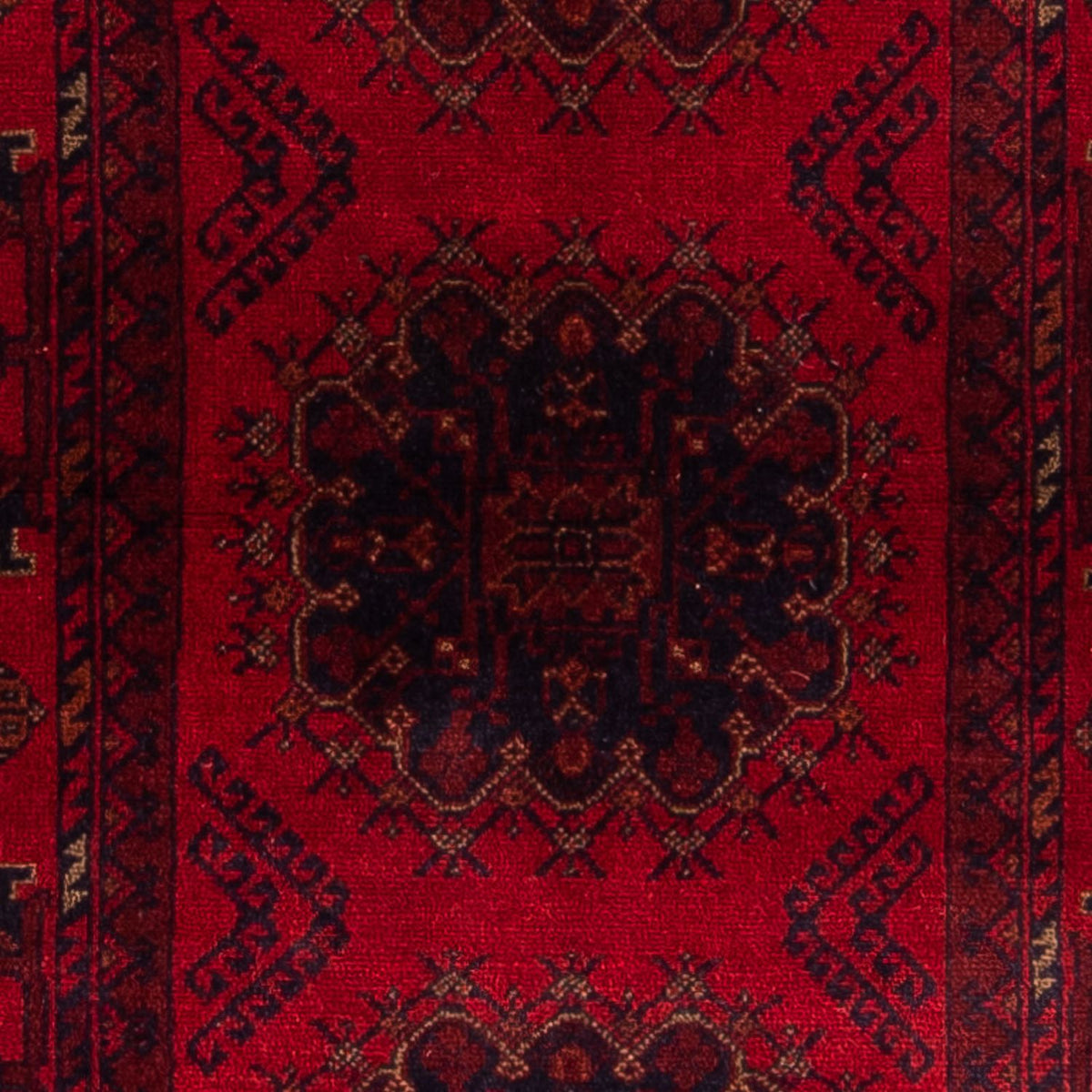 Tappeto corsia Tappeto afgano - Kunduz - 295 x 82 cm - rosso scuro