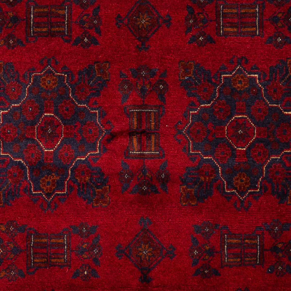 Tappeto afgano - Kunduz - 219 x 126 cm - rosso scuro