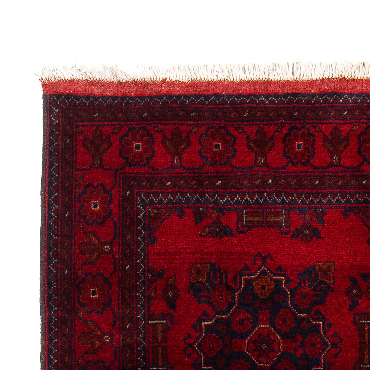 Tappeto afgano - Kunduz - 219 x 126 cm - rosso scuro