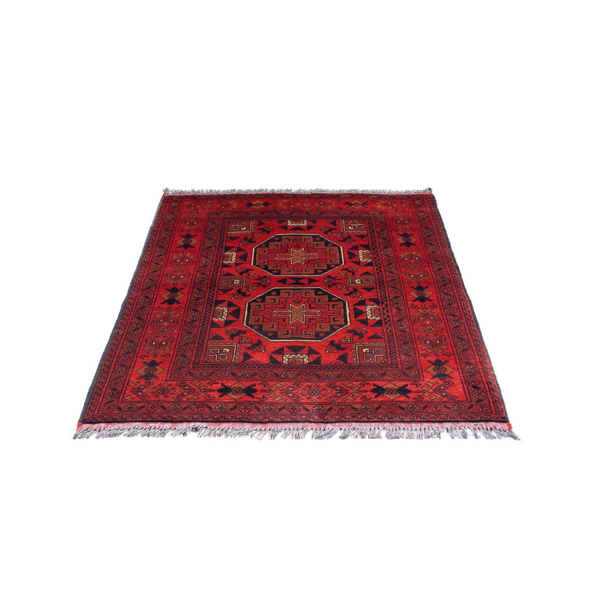 Tappeto afgano - Kunduz - 146 x 102 cm - rosso scuro