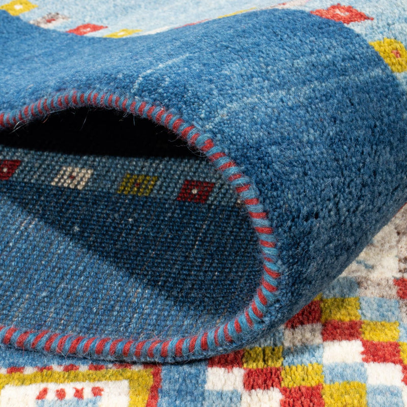 Tappeto Gabbeh - Persero - 204 x 151 cm - blu